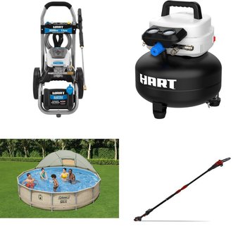 Pallet – 8 Pcs – Pressure Washers, Power Tools, Pools & Water Fun, Hardware – Customer Returns – Hart, Coleman, Hyper Tough, Bestway