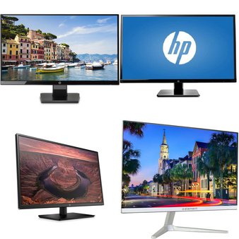 51 Pcs – Computer Monitors – Customer Returns – HP, ELEMENT