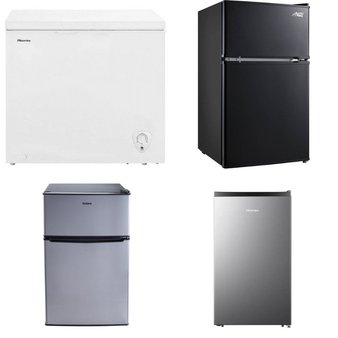 Pallet – 7 Pcs – Refrigerators, Bar Refrigerators & Water Coolers, Freezers – Customer Returns – Galanz, Arctic King, HISENSE