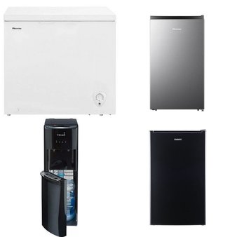 Pallet – 6 Pcs – Bar Refrigerators & Water Coolers, Refrigerators, Freezers – Customer Returns – HISENSE, Galanz, Primo Water