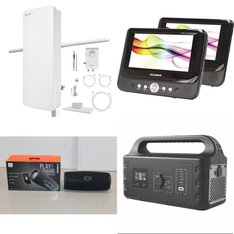 Pallet - 50 Pcs - Accessories, Speakers, Portable Speakers, Shelf Stereo System - Customer Returns - onn., Onn, Sanus VuePoint, GE