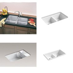 Pallet - 11 Pcs - Kitchen & Bath Fixtures, Hardware - Customer Returns - Kohler, Miseno, ELKAY, Lincoln