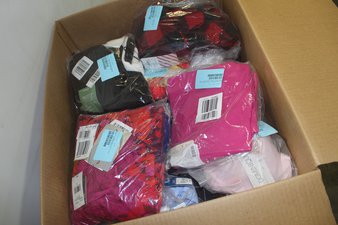 1 Parcel Box – 42 Pcs – Like New and New Apparel – Jeans, Pants & Shorts, Dress Shirts, T-Shirts, Polos, Sweaters, Dresses & Skirts – JC Penney
