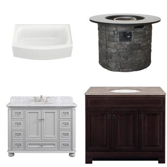 SPECIAL! Manifested Truckload – 26 Pallets – 68 Pcs – Kitchen & Bath Fixtures, Unsorted, Bathroom, Fireplaces – Customer Returns – Project Source, American Standard, Style Selections, Allen & Roth