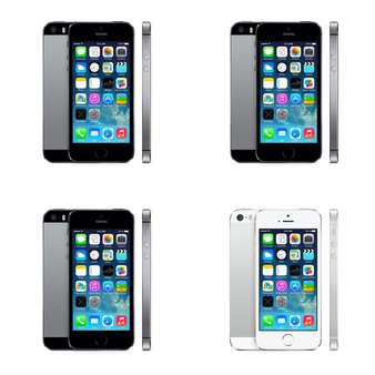 11 Pcs – Apple iPhone 5S – Refurbished (GRADE B – Unlocked) – Models: ME372LL/A, ME341LL/A, MN6R2LL/A, ME305LL/A – Smartphones