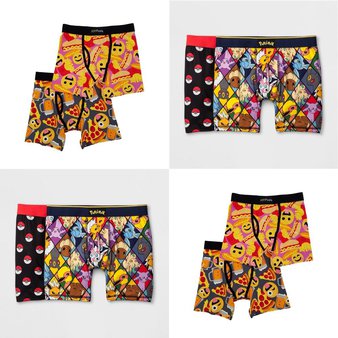 105 Pcs – Underwear & Socks – New – Retail Ready – The Pokemon Co., JOYPixels, Star Wars
