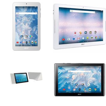 Pallet – 75 Pcs – Tablets – Tested ASSESSMENT REQUIRED – ACER, LENOVO, Kobo, Packard Bell