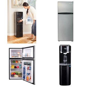 Pallet – 6 Pcs – Refrigerators, Bar Refrigerators & Water Coolers – Customer Returns – Frigidaire, Galanz, Great Value, Primo
