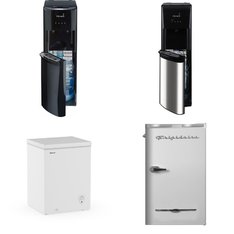Pallet - 6 Pcs - Bar Refrigerators & Water Coolers, Freezers, Refrigerators - Customer Returns - Primo Water, HISENSE, Primo, Frigidaire