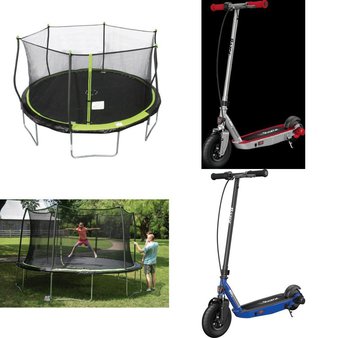 Pallet – 15 Pcs – Powered, Trampolines, Unsorted, Vehicles, Trains & RC – Customer Returns – Razor Power Core, Razor, Bounce Pro, JumpKing