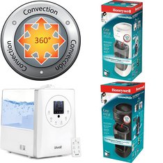 CLEARANCE! Pallet - 32 Pcs - Humidifiers / De-Humidifiers, Heaters - Customer Returns - Honeywell, LEVOIT, Dyna-Glo