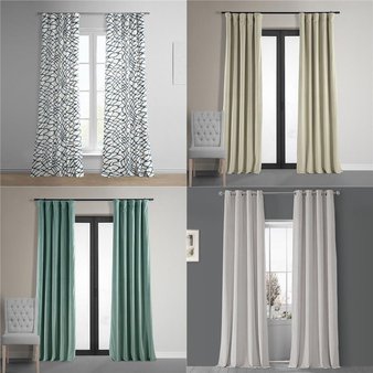 Flash Sale! Pallet – 188 Pcs – Curtains & Window Coverings, Decor – Mixed Conditions – Eclipse, Sun Zero, Fieldcrest, Exclusive Fabrics & Furnishing