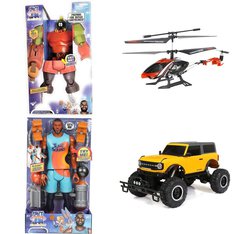 Pallet - 74 Pcs - Vehicles, Trains & RC, Action Figures, Vehicles, Not Powered - Customer Returns - Warner Bros., Huffy, Space Jam, Sky Rover