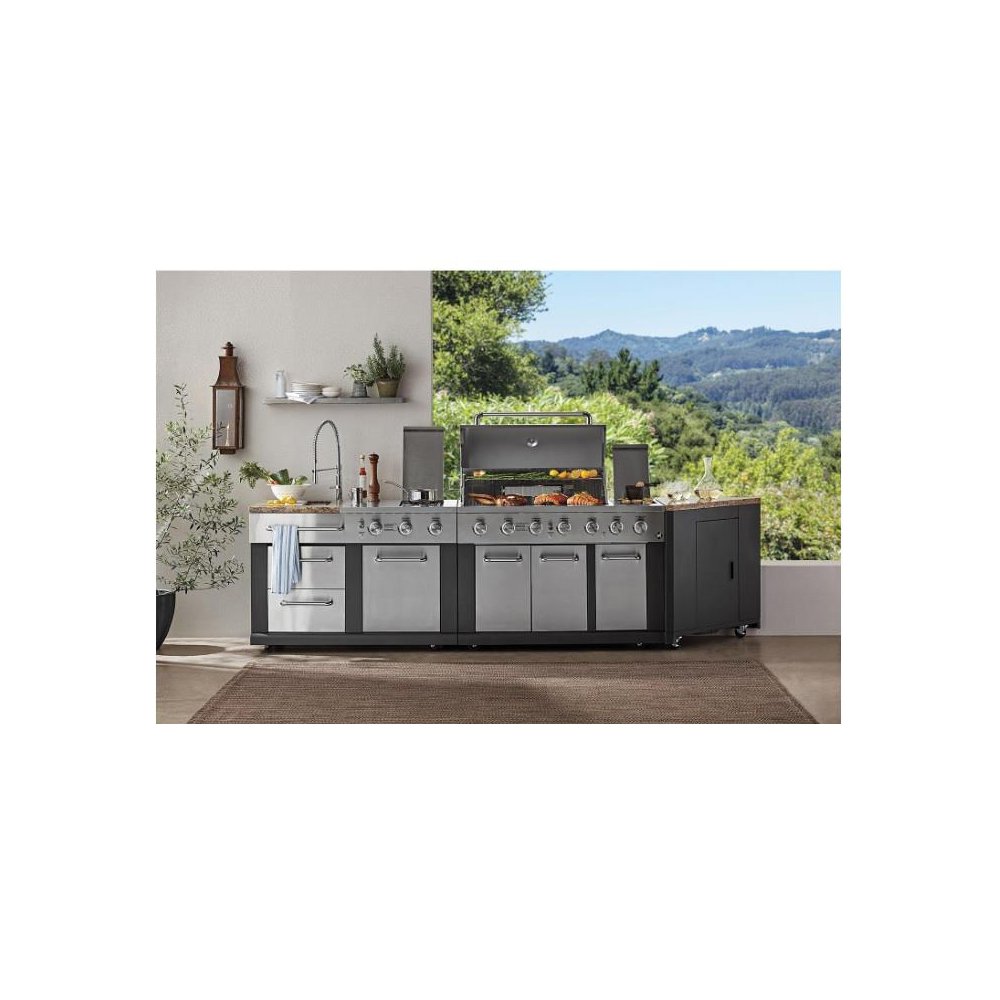 Wholesale Member s Mark BG179A C D 3 Piece Modular Outdoor Kitchen 5 Burner Grill Grills Outdoor Cooking Tested NOT WORKING Member s Mark