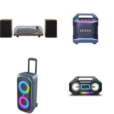 Pallet - 27 Pcs - Portable Speakers, Speakers, CD Players, Turntables, Accessories - Customer Returns - onn., CROSLEY , LG Electronics, ION Audio