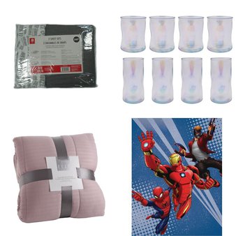 1 Pallets – 59 Pcs – New Blankets, Throws & Quilts, Kitchen & Dining – New and New Damaged Box – Walmart