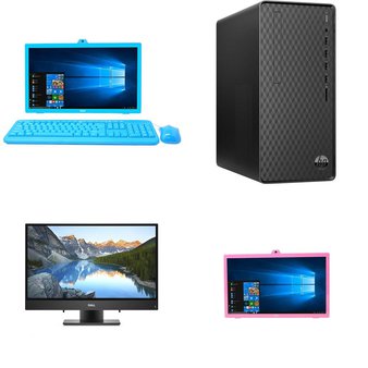 5 Pcs – All In One Computers, Desktops – Refurbished (GRADE A, GRADE B, GRADE C – No Power Adapter) – EVOO, DELL, HP