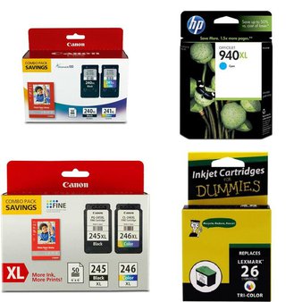 Pallet – 1006 Pcs – Computer Printer Ink, Toner & Accessories – Customer Returns – Canon, HP, Lexmark, Belkin
