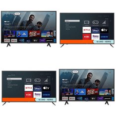1 Pallet – 11 Pcs – TVs – Tested Not Working (Cracked Display) – onn., TCL, RCA