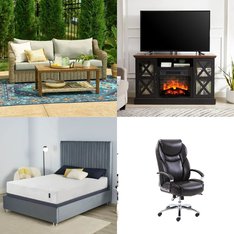 CLEARANCE! Pallet - 7 Pcs - Patio, Mattresses, TV Stands, Wall Mounts & Entertainment Centers, Office - Overstock - Serta, Mainstays