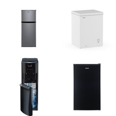 Pallet - 9 Pcs - Bar Refrigerators & Water Coolers, Refrigerators, Freezers, TV Stands, Wall Mounts & Entertainment Centers - Customer Returns - Primo Water, Galanz, HISENSE, Mm