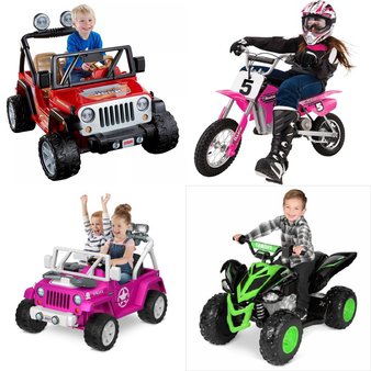 Pallet – 6 Pcs – Vehicles – Customer Returns – Power Wheels, COCOMELON, Spider-Man, YAMAHA