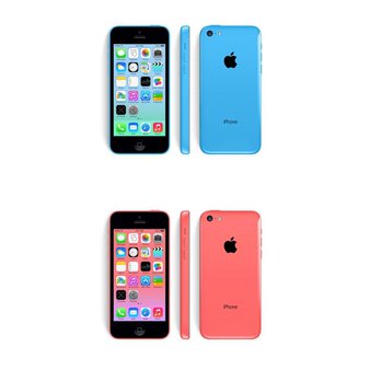 7 Pcs – Apple iPhone 5C – Refurbished (GRADE C – Unlocked) – Models: ME597LL/A, MF158LL/A – Smartphones