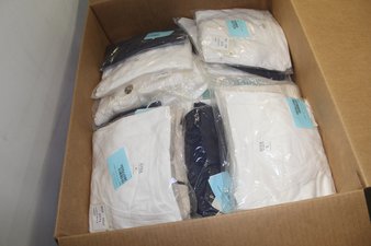 1 Parcel Box – 67 Pcs – Like New and New Apparel – Dress Shirts, Suits & Sportcoats – JC Penney