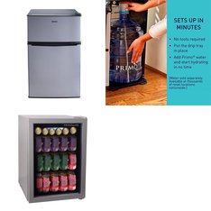 Pallet - 6 Pcs - Bar Refrigerators & Water Coolers - Customer Returns - Galanz, Primo, Frigidaire Professional