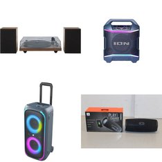 Pallet - 27 Pcs - Portable Speakers, Speakers, CD Players, Turntables, Accessories - Customer Returns - onn., CROSLEY , LG Electronics, ION Audio