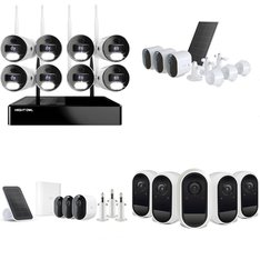 Pallet - 94 Pcs - Security & Surveillance - Damaged / Missing Parts / Tested NOT WORKING - Arlo, Night Owl, ARLO ESSENTIAL, Nest