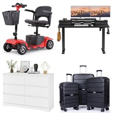 Pallet - 7 Pcs - Unsorted, Office, Bedroom, Canes, Walkers, Wheelchairs & Mobility - Customer Returns - Ameriergo, Homfa, SKRT, Travelhouse