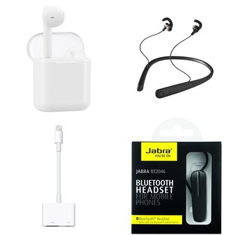 Pallet – 683 Pcs – In Ear Headphones, Lamps, Parts & Accessories, Apple iPad – Customer Returns – Onn, One For All, Apple, Jabra