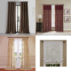 Pallet - 290 Pcs - Curtains & Window Coverings, Earrings, Decor, Sheets, Pillowcases & Bed Skirts - Mixed Conditions - Private Label Home Goods, Fieldcrest, Sun Zero, Eclipse