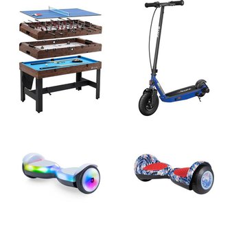 Pallet – 11 Pcs – Powered, Game Room – Customer Returns – Razor, Jetson, MD Sports, Sonic