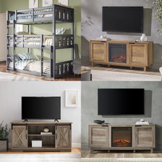 Flash Sale! 3 Pallets - 47 Pcs - Bedroom, Living Room, TV Stands, Wall Mounts & Entertainment Centers, Curtains & Window Coverings - Overstock - Mainstays, Beautiful, Whalen Furniture, Better Homes&gardens