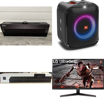 Pallet – 25 Pcs – Monitors, Portable Speakers, Speakers, All-In-One – Customer Returns – onn., Monster, HP, LG