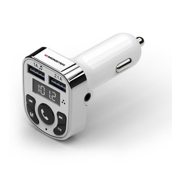 429 Pcs – Monster WFM9-1001 Bluetooth FM Transmitter Car Charger – Like New, Used – Retail Ready