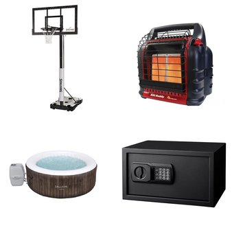 Pallet – 6 Pcs – Hot Tubs & Saunas, Outdoor Sports, Heaters, Safes – Customer Returns – SaluSpa, Spalding, Mr. Heater, Pen + Gear