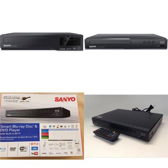 12 Pcs – Sanyo DVD & Blu-ray Players – Tested Not Working – Models: FWBP506FF, FWDP175F, FWBP706F, FWBP505FP