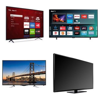 76 Pcs – TVs – Tested Not Working – VIZIO, TCL, HITACHI, Philips – Televisions