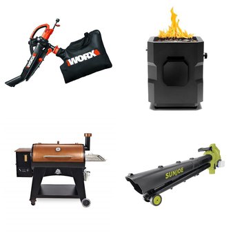 Pallet – 7 Pcs – Leaf Blowers & Vaccums, Grills & Outdoor Cooking, Fireplaces, Snow Removal – Customer Returns – Worx, Pit Boss, Sun Joe, Member’s Mark