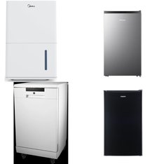 Pallet - 8 Pcs - Refrigerators, Humidifiers / De-Humidifiers, Bar Refrigerators & Water Coolers, Heaters - Customer Returns - Galanz, Midea, HISENSE, Mainstays