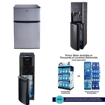 Pallet – 10 Pcs – Bar Refrigerators & Water Coolers, Refrigerators – Customer Returns – Galanz, Primo, Primo Water, WHIRLPOOL