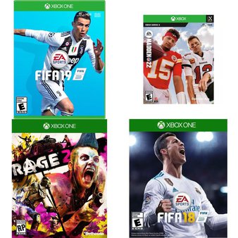 250 Pcs – Microsoft Video Games – New, Like New, Open Box Like New, Used – FIFA 19 – Standard (XB1), Rage 2 – Xbox One Standard Edition (Video Game), Madden NFL 22 – Xbox Series X (XBSX), FIFA 18 Standard Edition – Xbox One