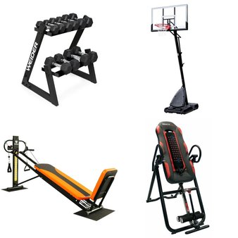 CLEARANCE! Pallet – 8 Pcs – Outdoor Sports, Exercise & Fitness, Golf – Customer Returns – Ozark Trail, Spalding, Weider, Muddy