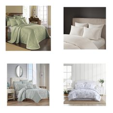 CLEARANCE! 3 Pallets - 320 Pcs - Curtains & Window Coverings, Sheets, Pillowcases & Bed Skirts, Bedding Sets, Blankets, Throws & Quilts - Mixed Conditions - Eclipse, Fieldcrest, Madison Park, Elrene Home Fashions