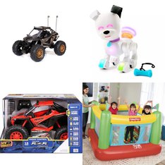 Pallet - 17 Pcs - Vehicles, Trains & RC, Outdoor Play, Stuffed Animals, Dolls - Customer Returns - New Bright, Fisher-Price, New Bright Industrial Co., Ltd., Adventure Force