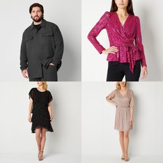 Pallet - 421 Pcs - T-Shirts, Polos, Sweaters & Cardigans, Dress Shirts, Curtains & Window Coverings, Underwear, Intimates, Sleepwear & Socks - Customer Returns - Unmanifested Apparel and Footwear, Sun Zero, Unmanifested Home, Window, and Rugs, Vintage Leather