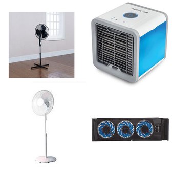 Pallet – 44 Pcs – Fans, Air Conditioners – Customer Returns – Mainstays, Sunbeam, HOME TRENDS, Honeywell